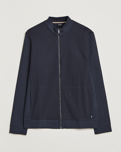 Mies |  | BOSS BLACK | Skiles Knitted Full-Zip Sweater Dark Blue