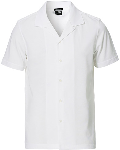 Rennot |  Powell Knitted Pique Short Sleeve Shirt White