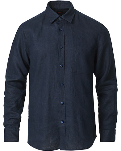 Pellavapaidat |  Relegent Linen Shirt Dark Blue
