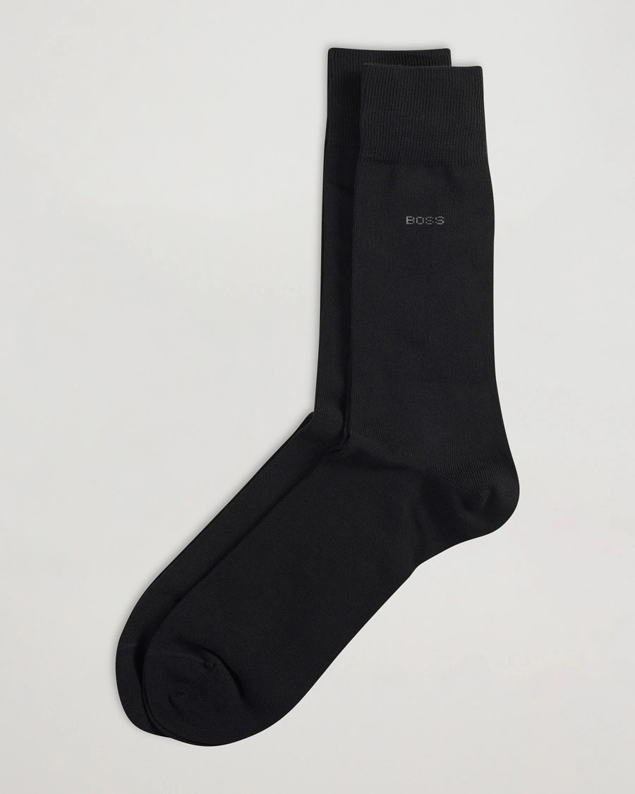 BOSS BLACK 2-Pack RS Uni Socks Black – Musta