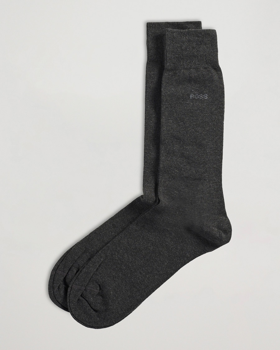 BOSS BLACK 2-Pack RS Uni Socks Grey – Harmaa