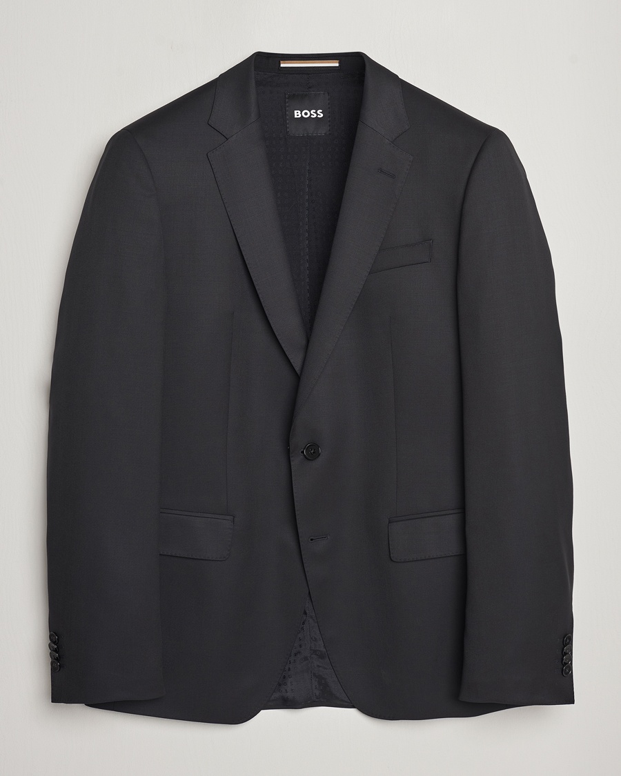 BOSS BLACK Huge Slim Fit Wool Blazer Black – Musta