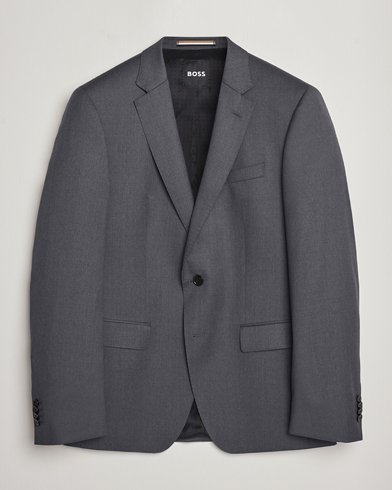 Mies | Puvuntakit | BOSS BLACK | Huge Slim Fit Wool Blazer Dark Grey