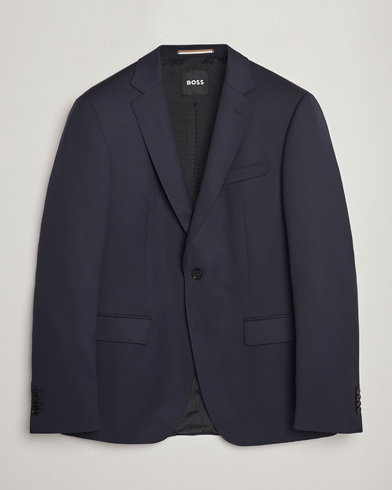 Mies |  | BOSS | Huge Slim Fit Wool Blazer Dark Blue