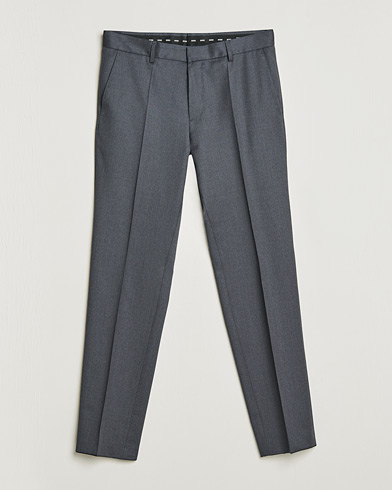 Mies | Suorat housut | BOSS BLACK | Genius Slim Fit Wool Trousers Dark Grey