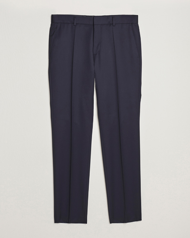 Mies |  | BOSS | Genius Slim Fit Wool Trousers Dark Blue