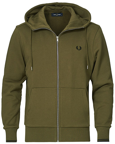 Hupparit |  Hooded Zip Sweatshirt Military Green