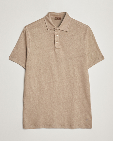 Mies |  | Stenströms | Linen Polo Shirt Beige