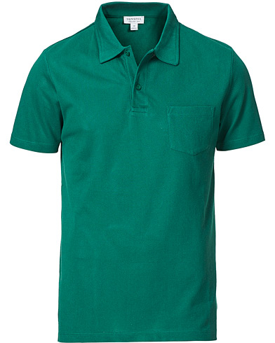 Sunspel Riviera Polo Shirt Leaf Green