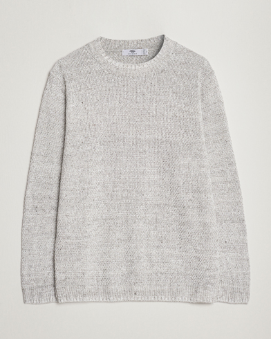Mies | Inis Meáin | Inis Meáin | Moss Stiched Linen Crew Neck Cream