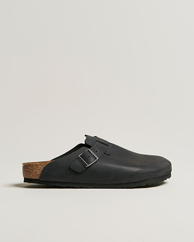 Mies |  | BIRKENSTOCK | Boston Classic Footbed Black Waxy Leather