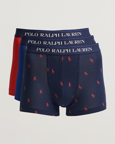 Mies | Alusvaatteet | Polo Ralph Lauren | 3-Pack Trunk Blue/Navy/Red