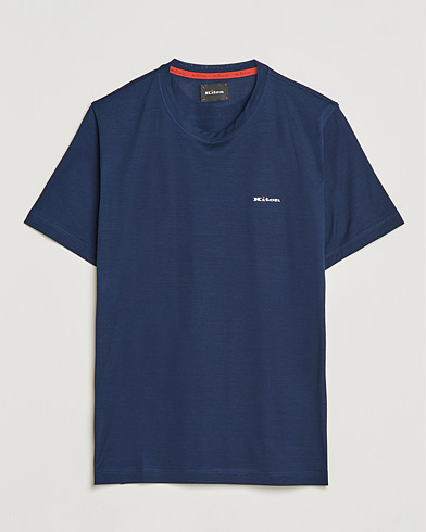 Miehet | Putiikin uutuusmerkit | Kiton | Cotton Jersey T-Shirt Dark Blue