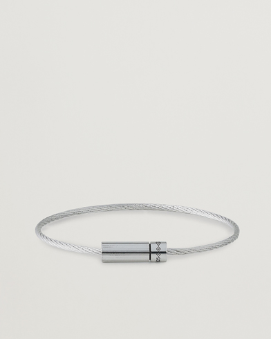 Mies | Asusteet | LE GRAMME | Horizontal Cable Bracelet Polished Sterling Silver 7g