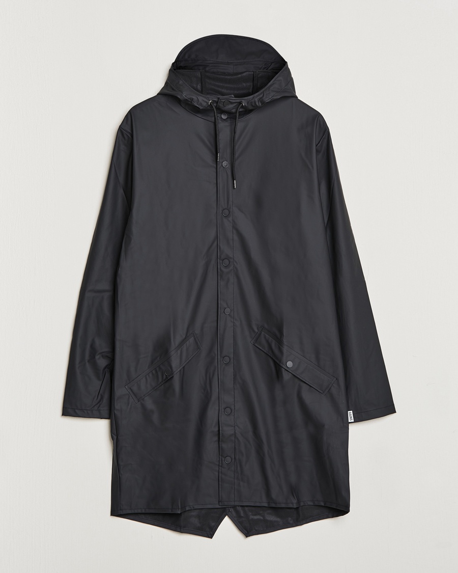 RAINS Long Jacket Black – Musta