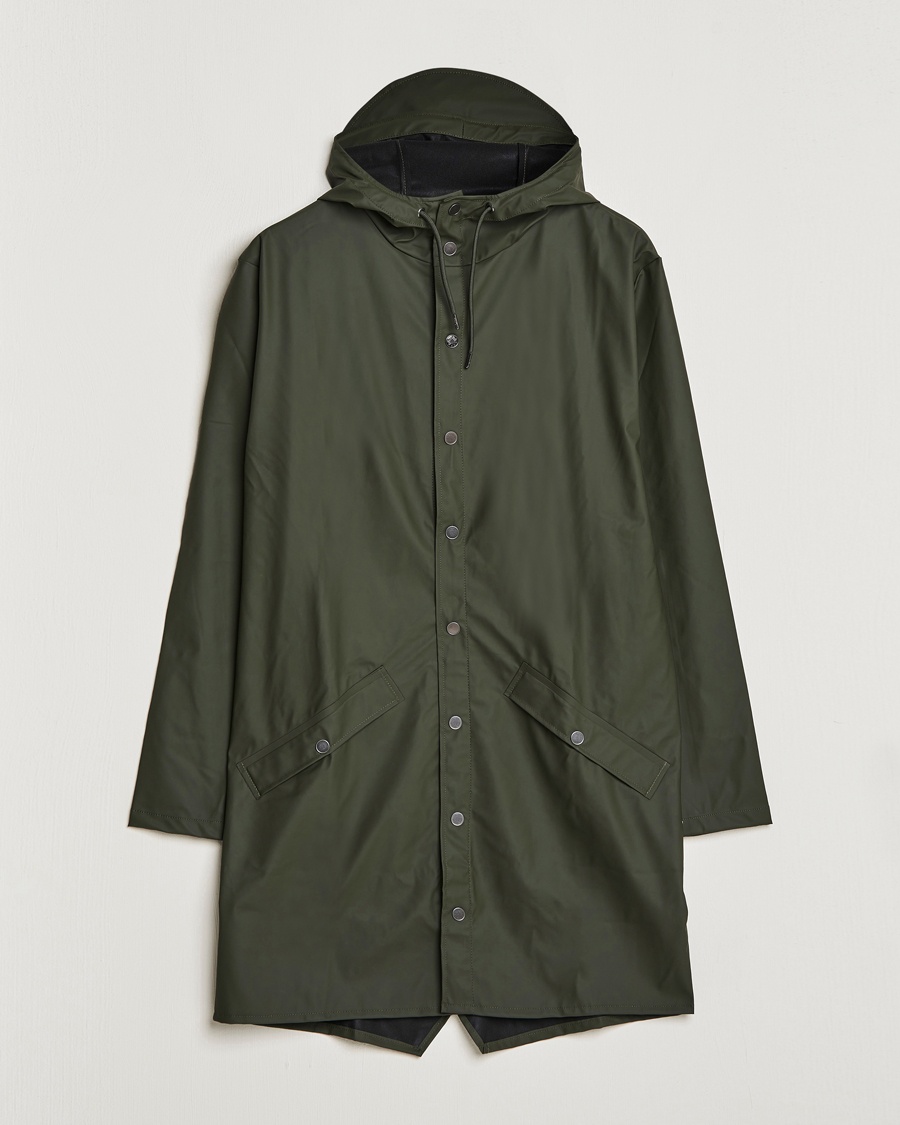 RAINS Long Jacket Green – Vihreä