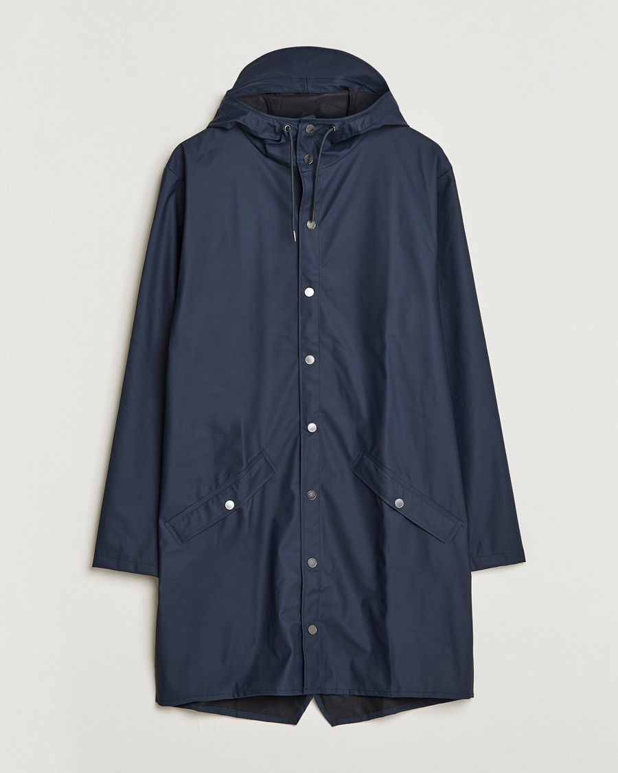 RAINS Long Jacket Navy – Sininen