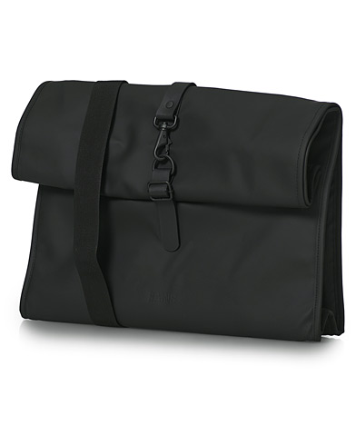 RAINS Rolltop Messenger Bag Black