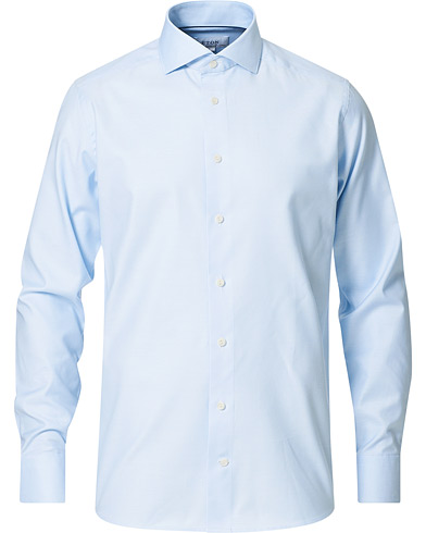 Miehet |  | Eton | Cotton Lyocell Stretch Wide Spread Shirt Light Blue