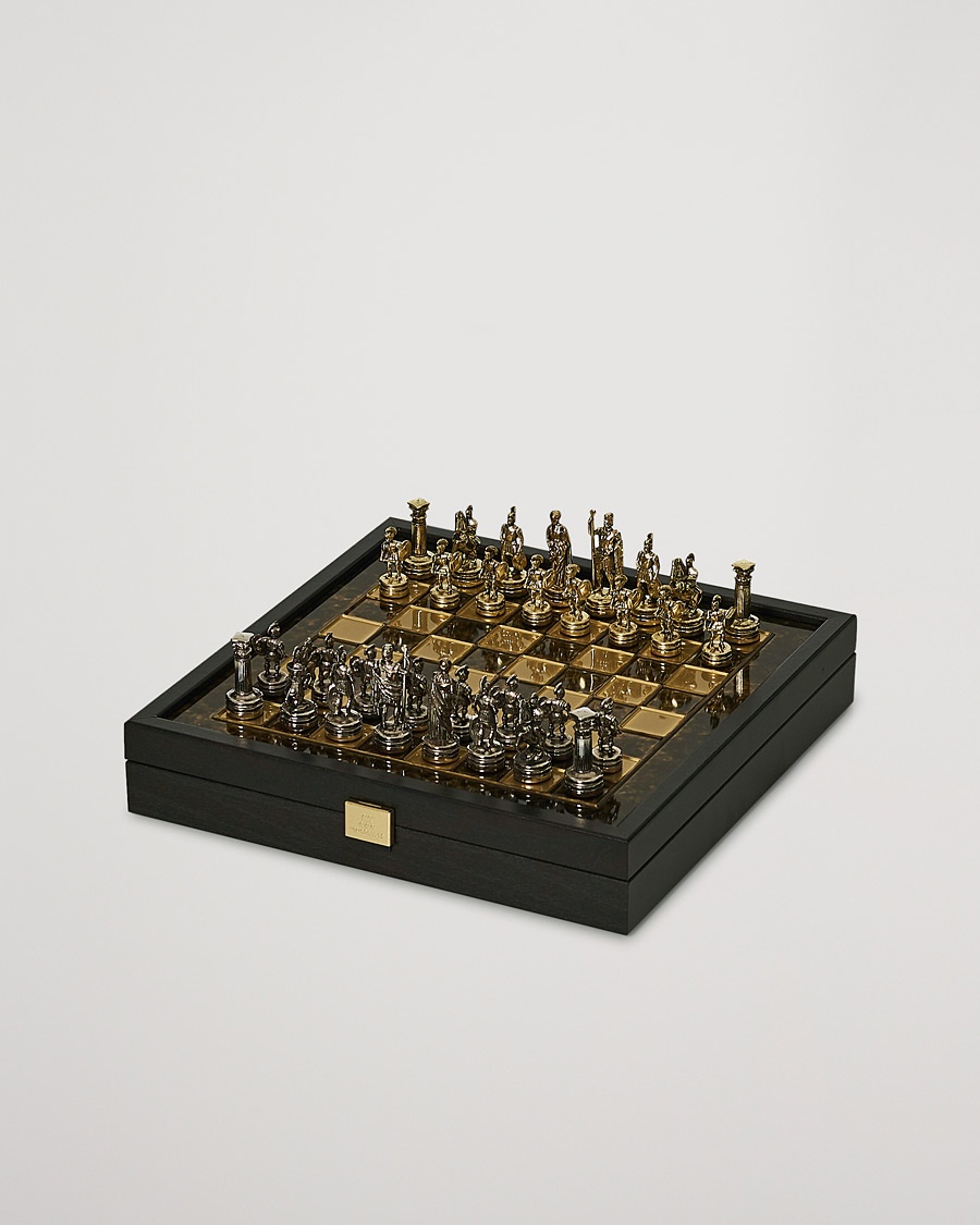 Manopoulos Greek Roman Period Chess Set Brown – Ruskea