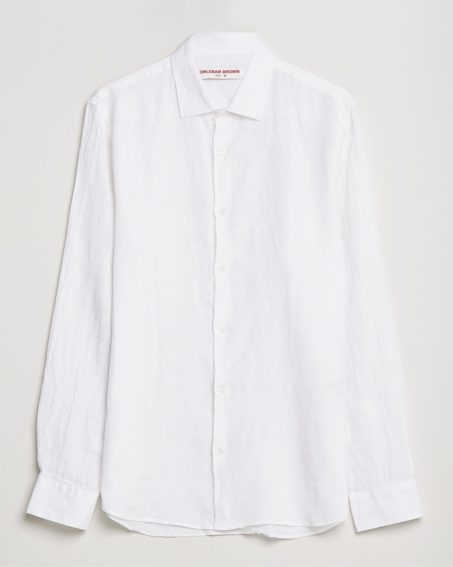 Orlebar Brown Giles Linen CLS Shirt White – Valkoinen