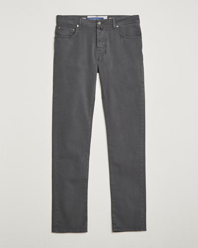 Mies | Italian Department | Jacob Cohën | Bard Garment Dyed Gabardine Trousers Grey