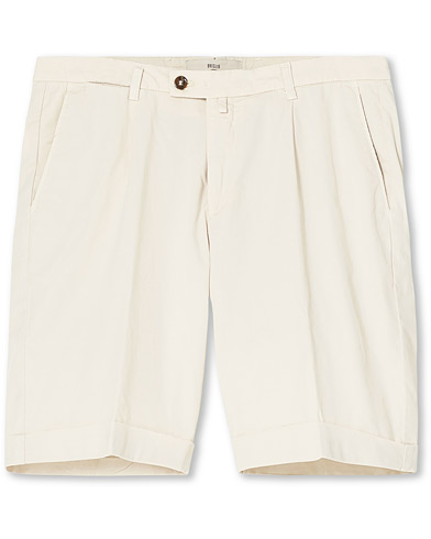  |  Pleated Cotton Shorts Cream