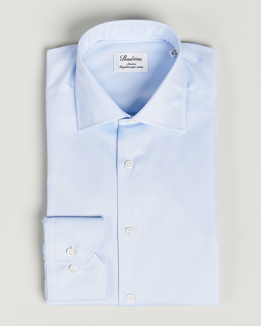 Stenströms Slimline Cut Away Shirt Light Blue – Sininen