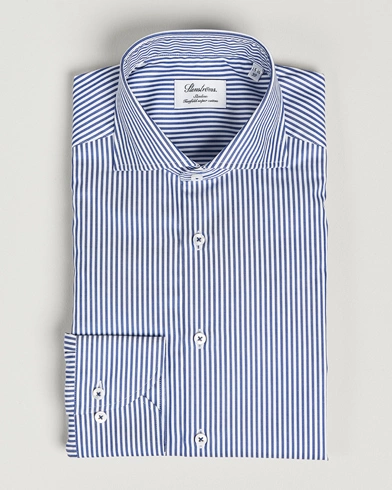 Mies |  | Stenströms | Slimline Stripe Cut Away Shirt Navy