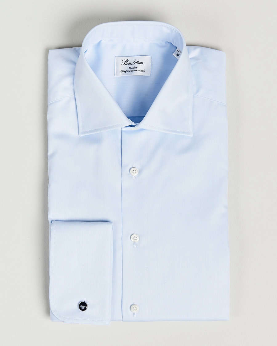 Stenströms Slimline Double Cuff Light Blue – Sininen