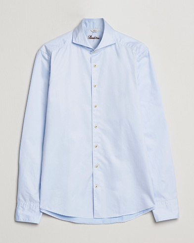 Mies |  | Stenströms | Slimline Washed Cotton Shirt Light Blue