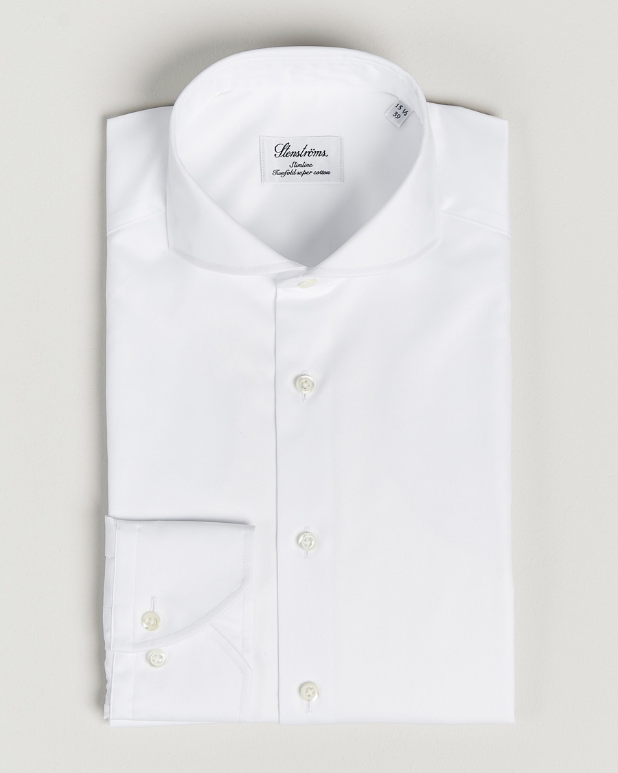 Stenströms Slimline Extreme Cut Away Shirt White – Valkoinen