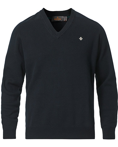  |  Hilyard Knitted V-Neck Sweater Navy