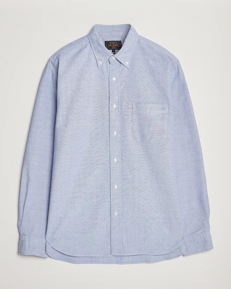 BEAMS PLUS Oxford Button Down Shirt Light Blue – Sininen