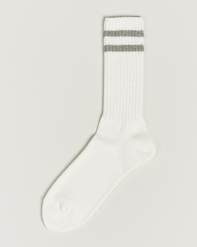 Mies | BEAMS PLUS | BEAMS PLUS | Schoolboy Socks White/Grey