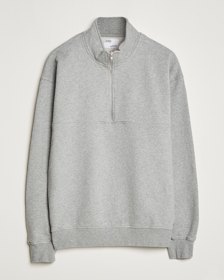 Colorful Standard Classic Organic Half-Zip Heather Grey – Harmaa