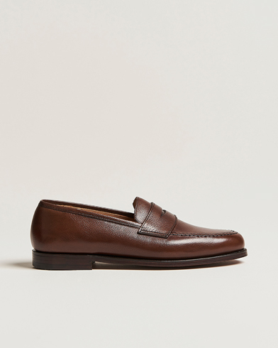 Mies | Käsintehdyt kengät | Crockett & Jones x Tärnsjö Garveri | Boston Milled Grain Leather Sole Dk Brown Calf