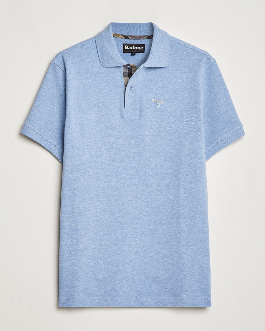 Barbour Lifestyle Tartan Pique Polo Sky Marl – Sininen