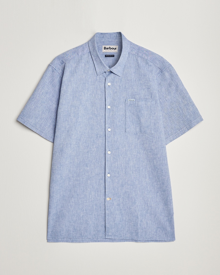Barbour Lifestyle Nelson Short Sleeve Linen/Cotton Shirt Blue – Sininen
