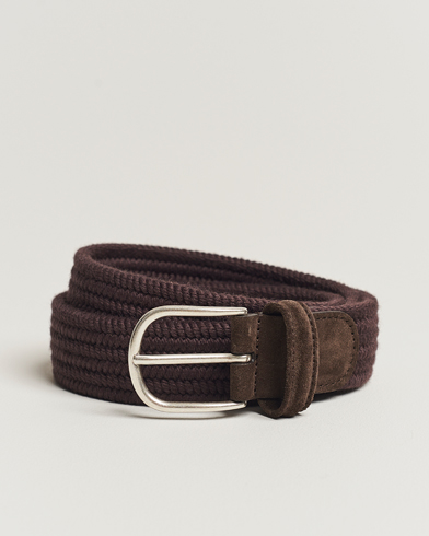 Mies | Vyöt | Anderson's | Braided Wool Belt Brown