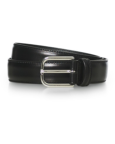Miehet | Sileä Vyö | Anderson's | Leather Suit Belt Black