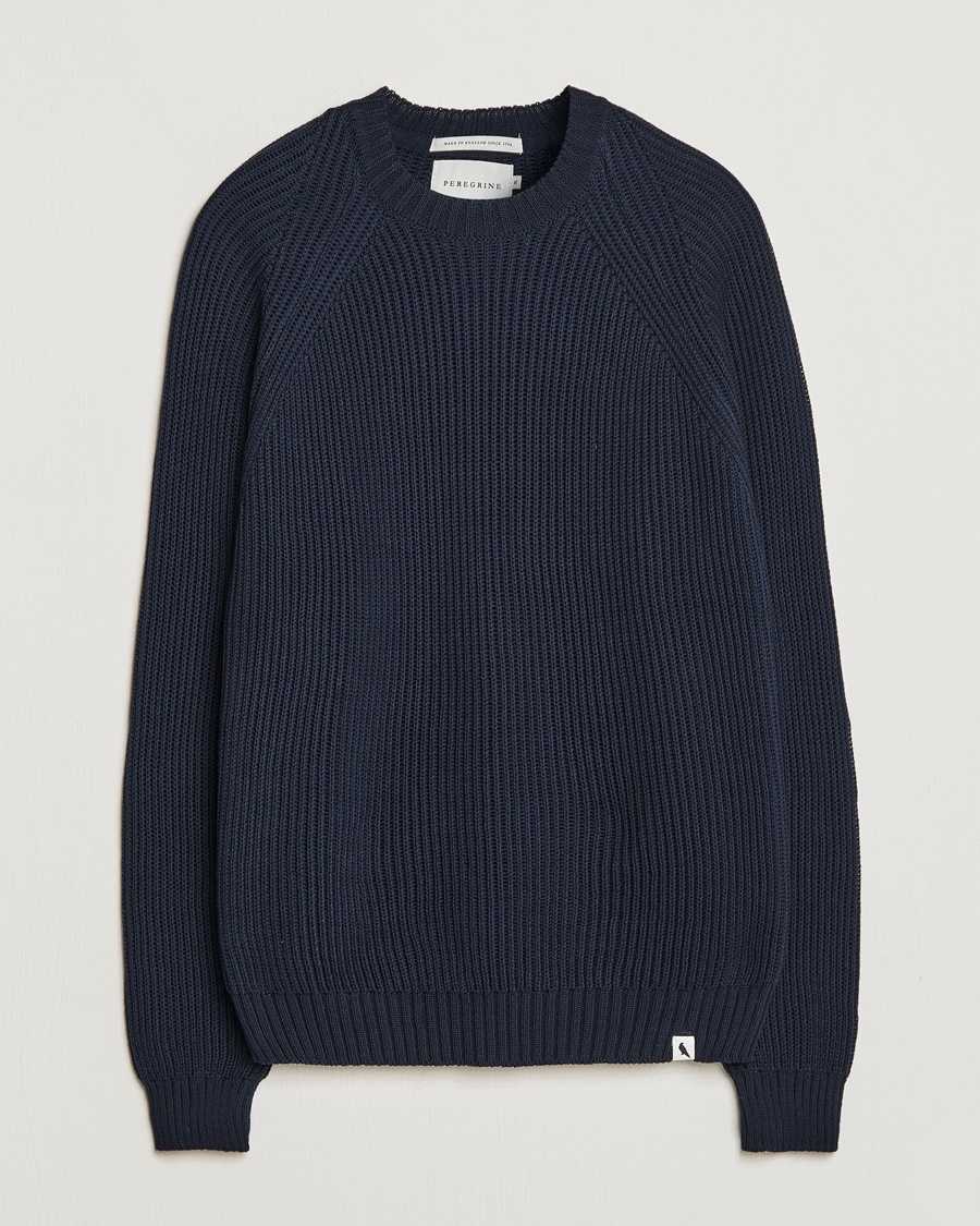 Peregrine Harry Organic Cotton Sweater Navy – Sininen