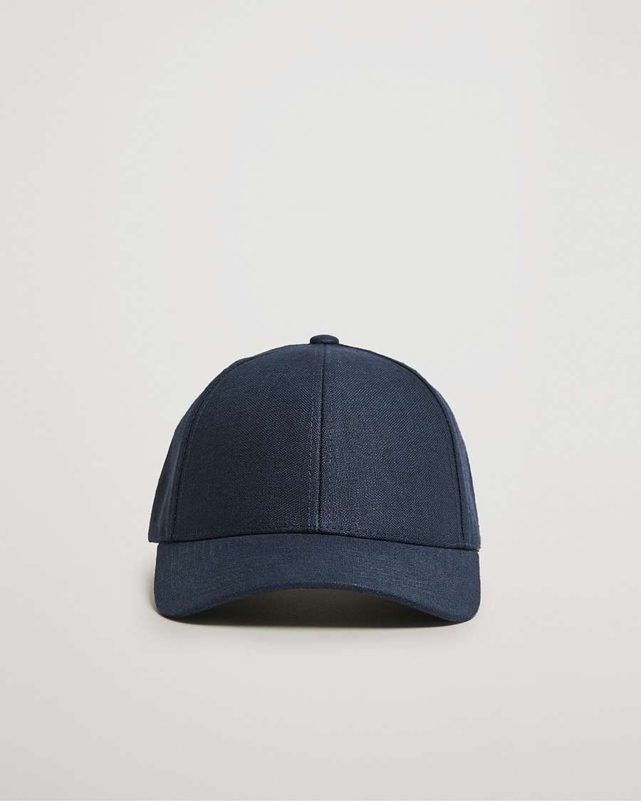 Varsity Headwear Linen Baseball Cap Deep Sea Navy – Sininen