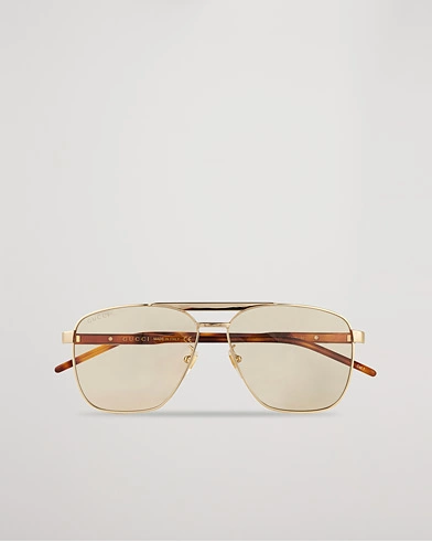 Mies | Pilottiaurinkolasit | Gucci | GG1164S Sunglasses Gold/Havana