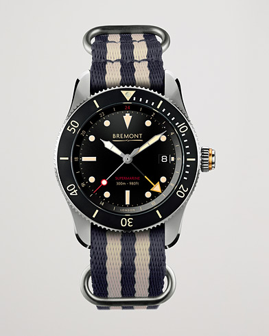 Mies | Fine watches | Bremont | S302 Supermarine GMT Nato 40mm Black Dial