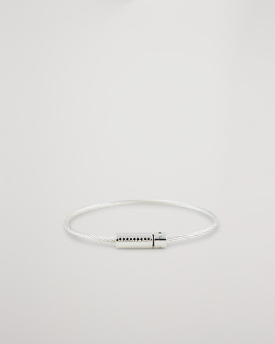 Mies | Korut | LE GRAMME | Cable Diamond Bracelet Polished Sterling Silver