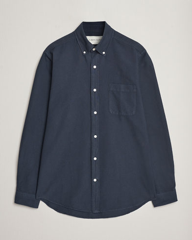 Mies | Business & Beyond | A Day's March | Moorgate Dyed Oxford Shirt Navy