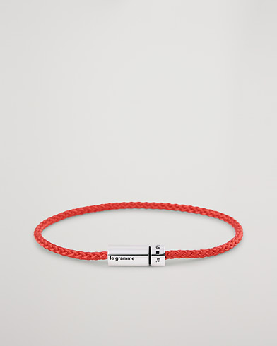 Mies |  | LE GRAMME | Nato Cable Bracelet Red/Sterling Silver 7g
