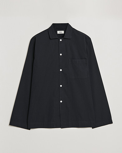Mies | Yöpuvut | Tekla | Poplin Pyjama Shirt All Black