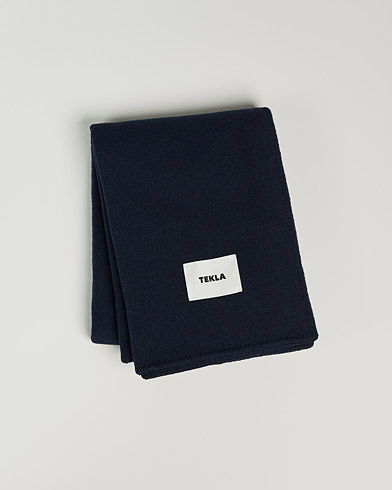 Mies |  | Tekla | Merino Wool Blanket Dark Blue